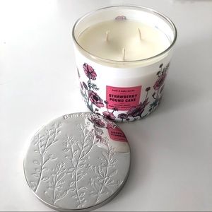 Bath & Body Works Accents - BBW Strawberry Pound Cake 3 wick candle Bath & Body Works Accents - BBW Strawberry Pound Cake 3 wick candle